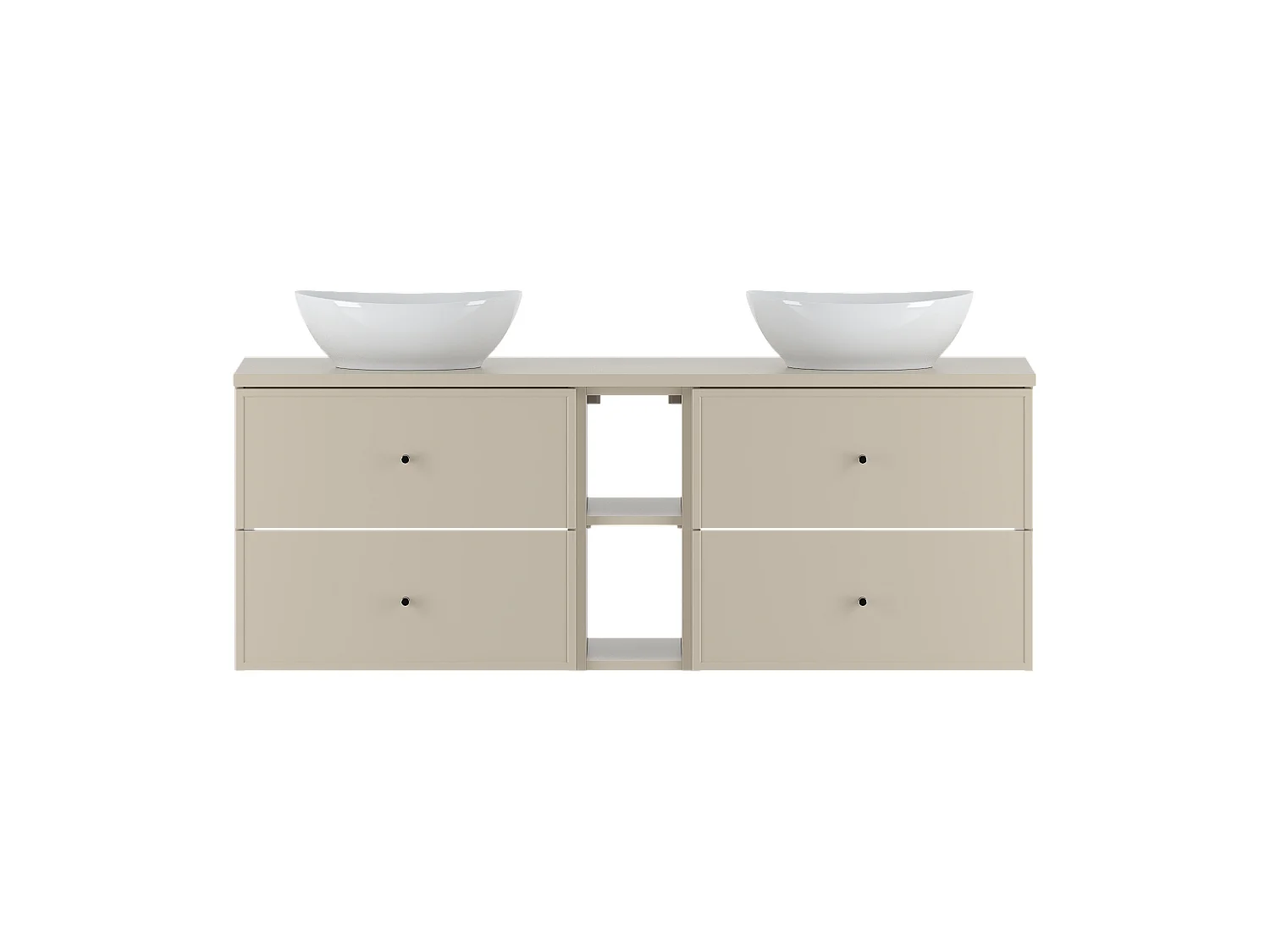 Ensemble de salle de bain en cachemire 140 cm Armoire Étagère Plan de travail Lavabo Marco