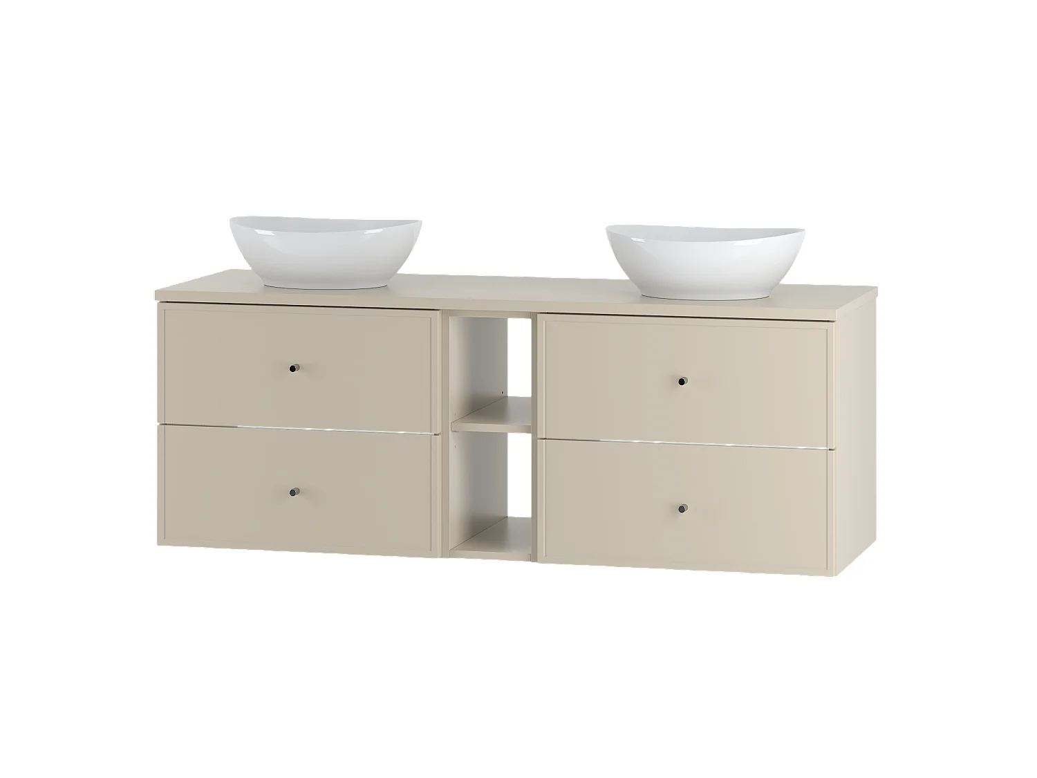 Kasjmier badkamerset 140 cm Kast Rek Wastafel Marco