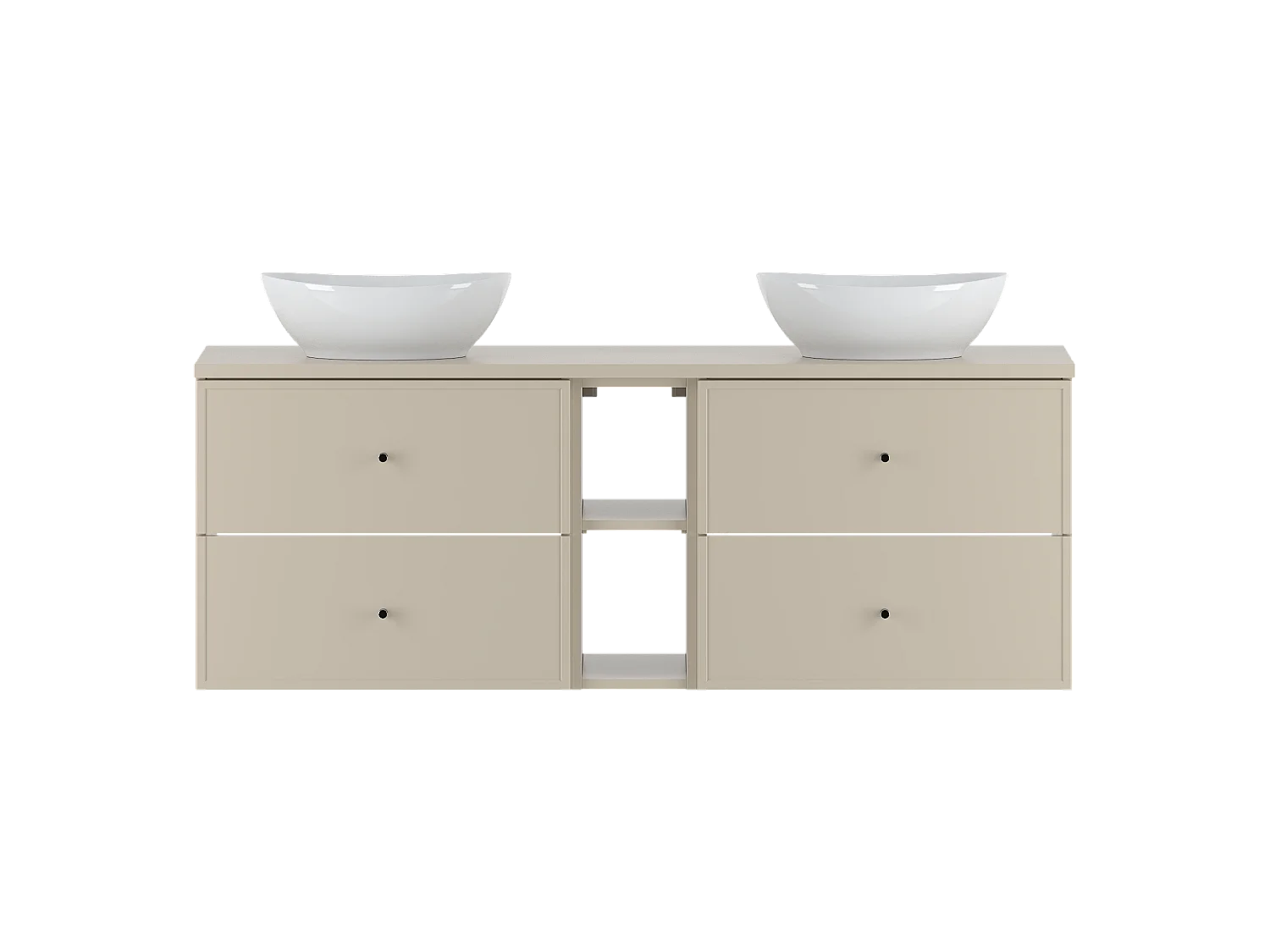 Ensemble de salle de bain en cachemire 140 cm Armoire Étagère Plan de travail Lavabo Marco