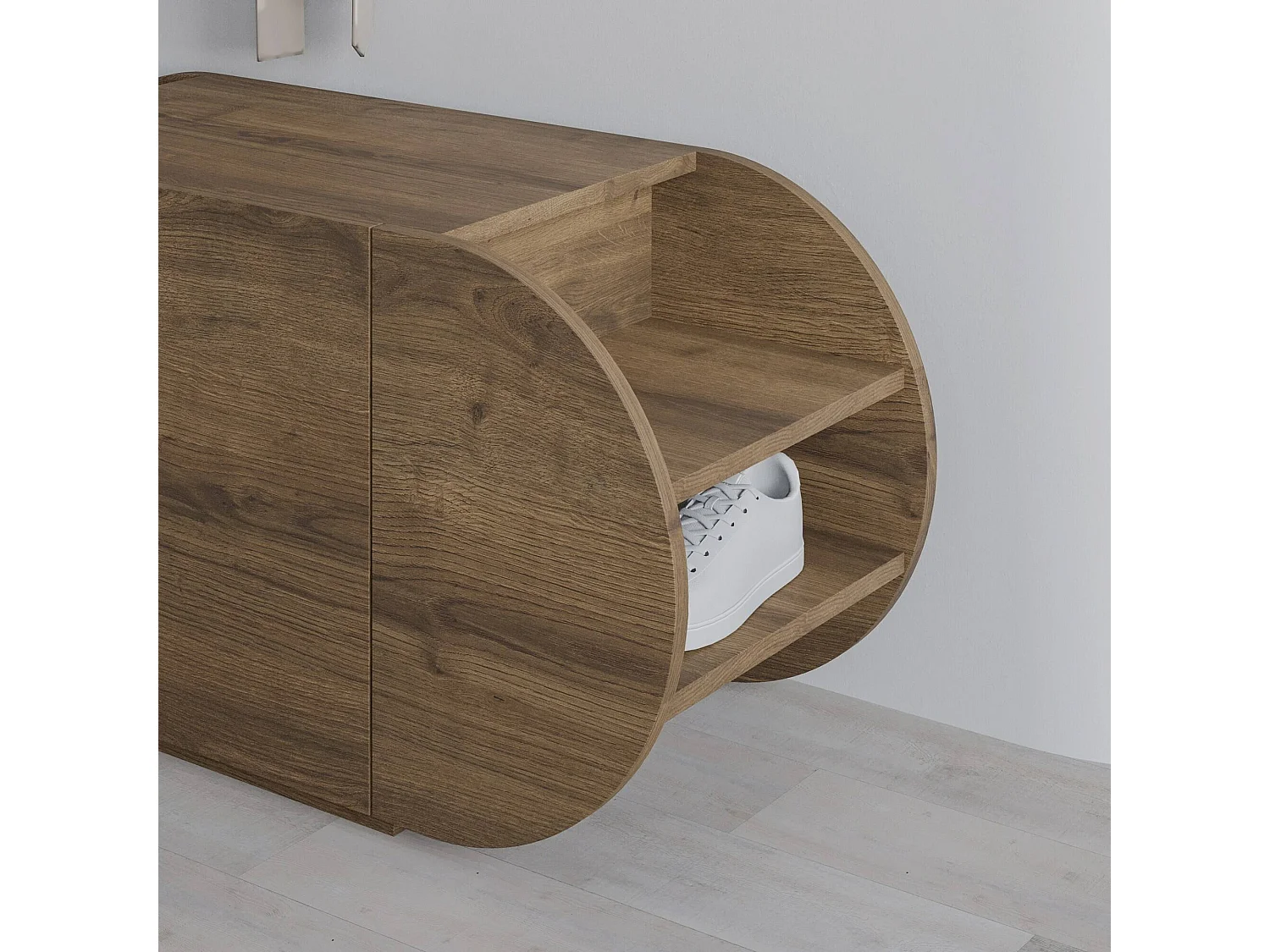 Meuble à chaussures Séquoia, 2 niveaux, 40,4x110x50h cm Chêne Marron, rangement chaussures