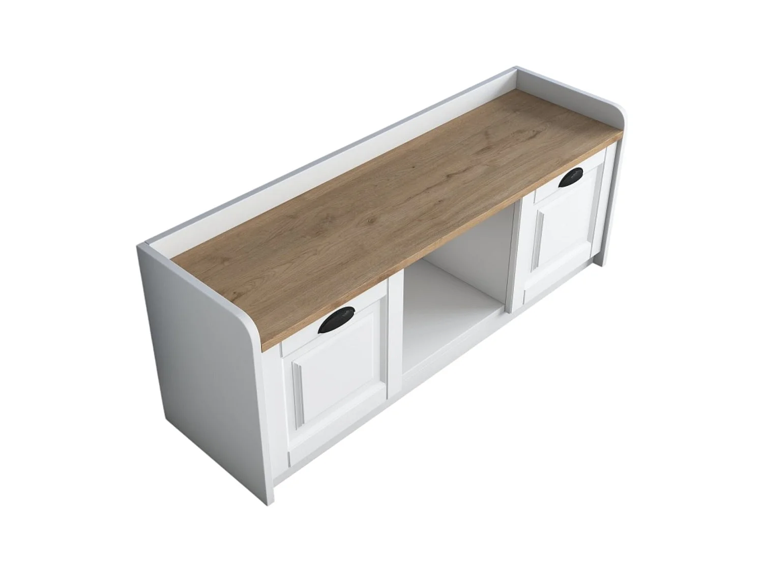 Meuble à chaussures Egay, 2 étagères, 40x120x45h cm Blanc, Rangement à chaussures
