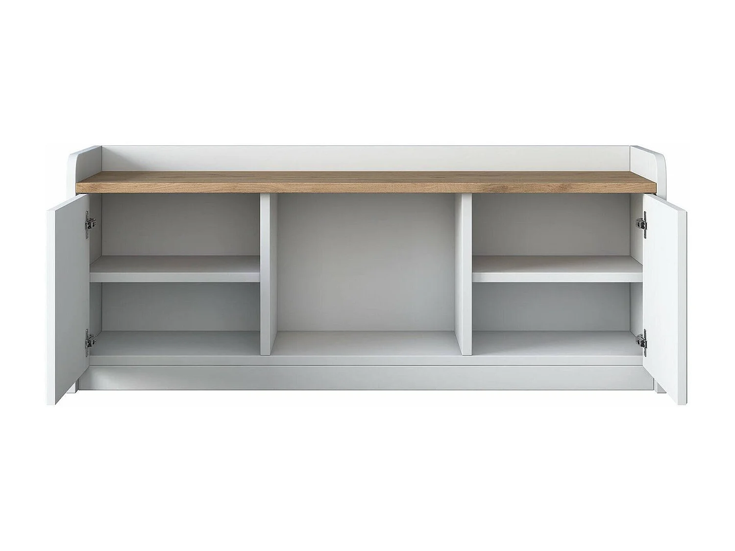 Meuble à chaussures Egay, 2 étagères, 40x120x45h cm Blanc, Rangement à chaussures