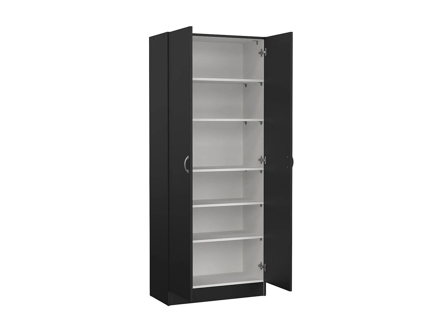 Étagère à chaussures Erinni, 5 niveaux, 34,6x69,2x170,4h cm Noir, meuble à chaussures