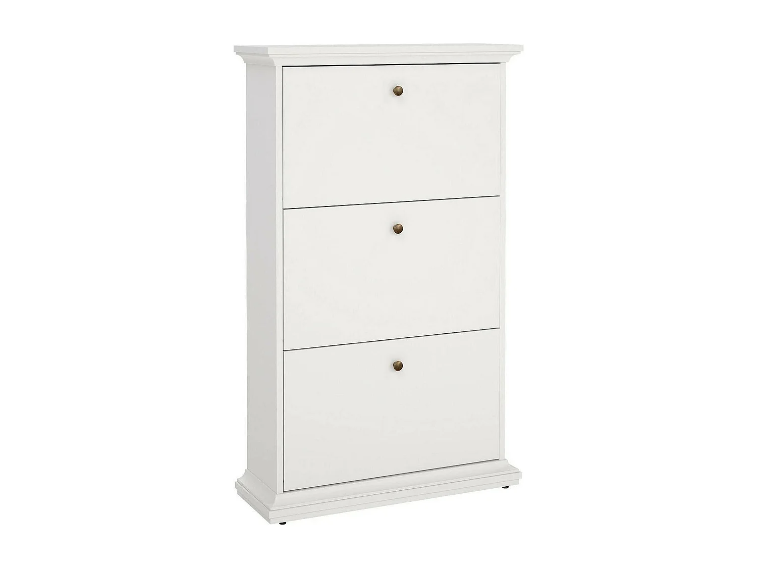 Meuble à chaussures Gaudenzia, 18 paires, 27,45x77,8x127,8h cm blanc, rangement chaussures