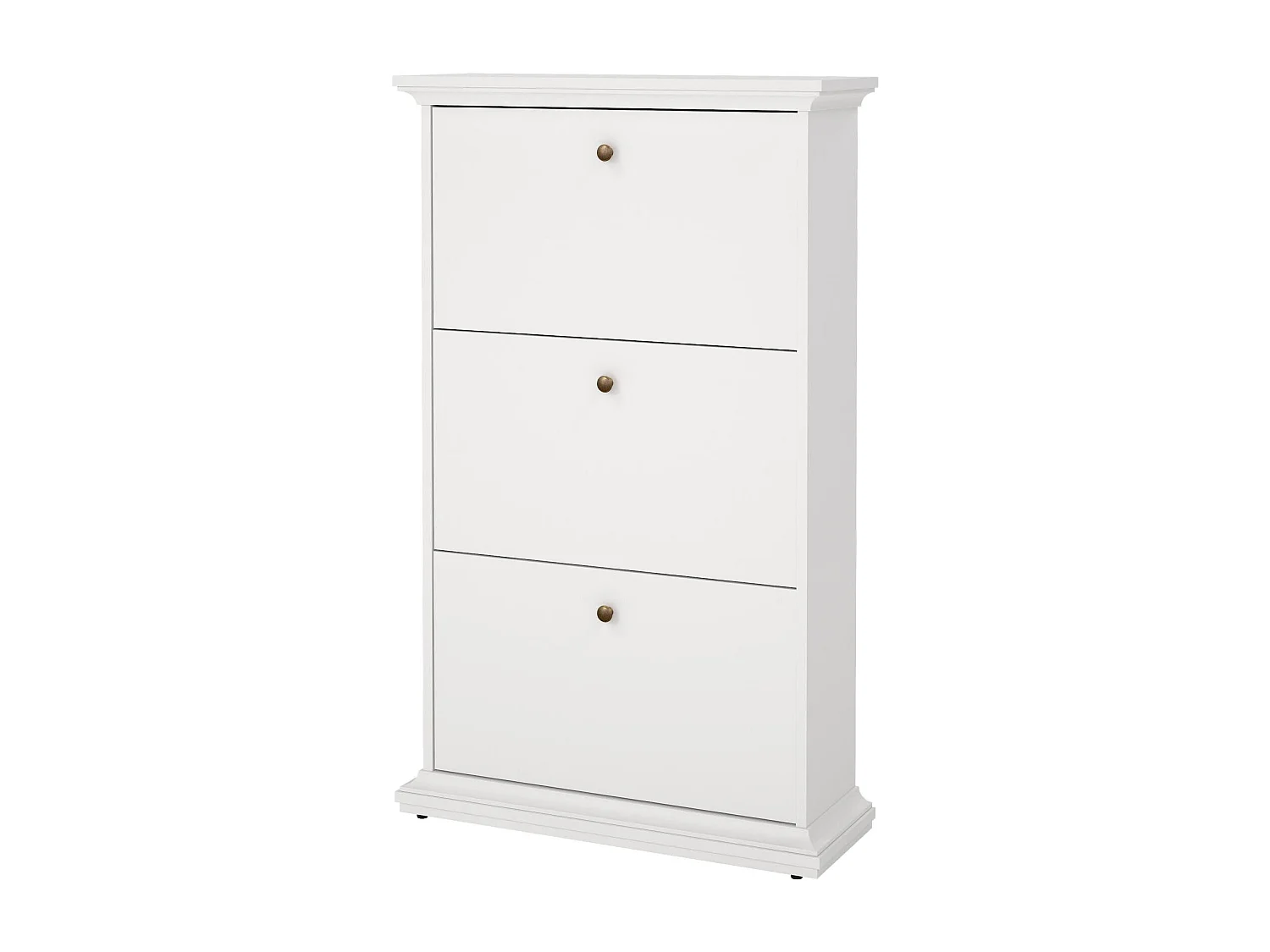 Meuble à chaussures Gaudenzia, 18 paires, 27,45x77,8x127,8h cm blanc, rangement chaussures