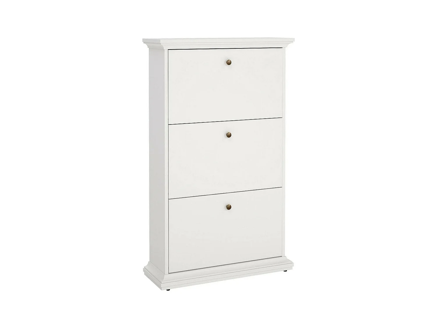 Meuble à chaussures Gaudenzia, 18 paires, 27,45x77,8x127,8h cm blanc, rangement chaussures