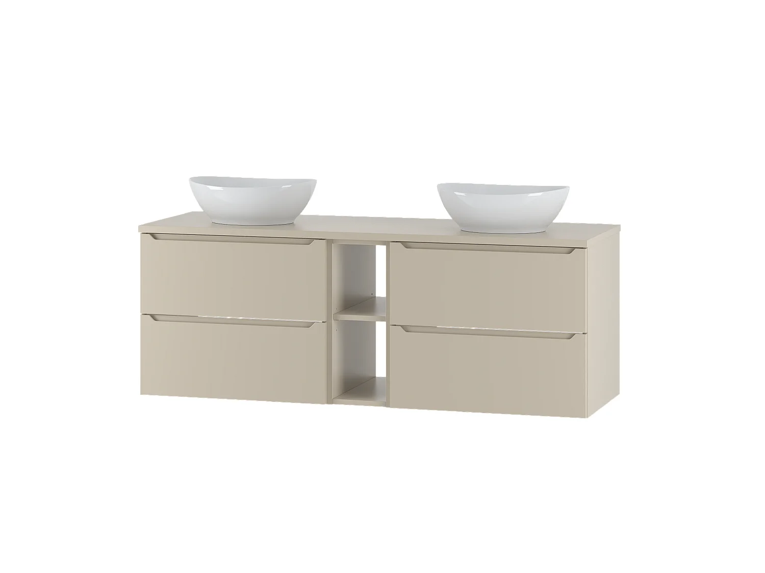 Kasjmier badkamerset 140 cm Kast Rek Wastafelblad Etna