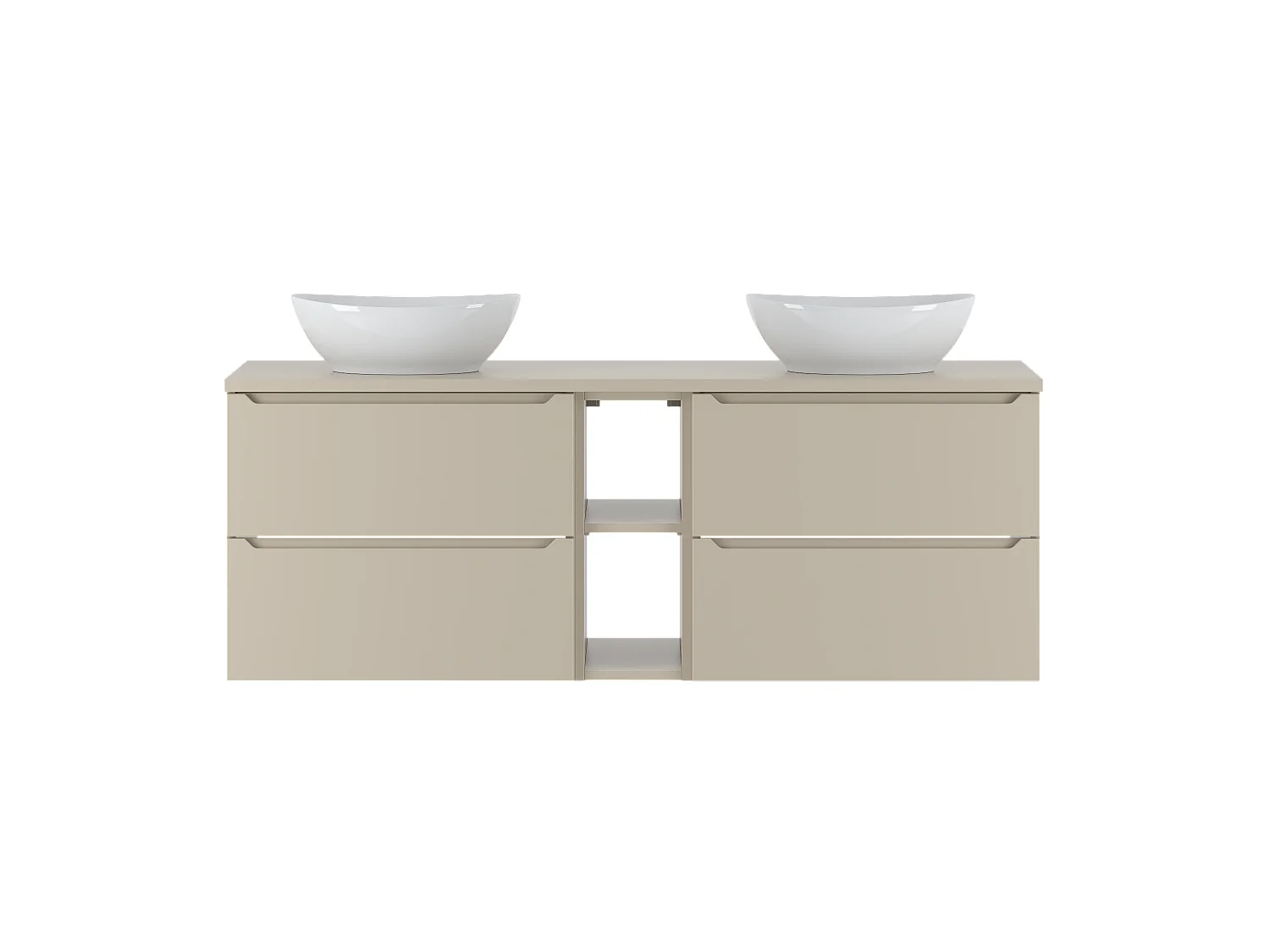 Ensemble de salle de bain en cachemire 140 cm Armoire Étagère Plan de travail Lavabo Etna