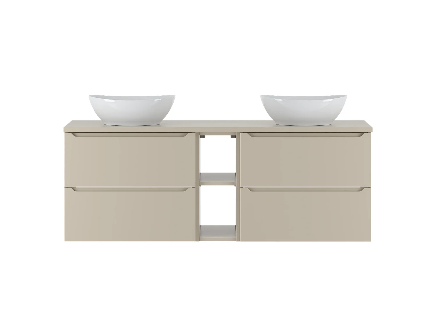 Ensemble de salle de bain en cachemire 140 cm Armoire Étagère Plan de travail Lavabo Etna