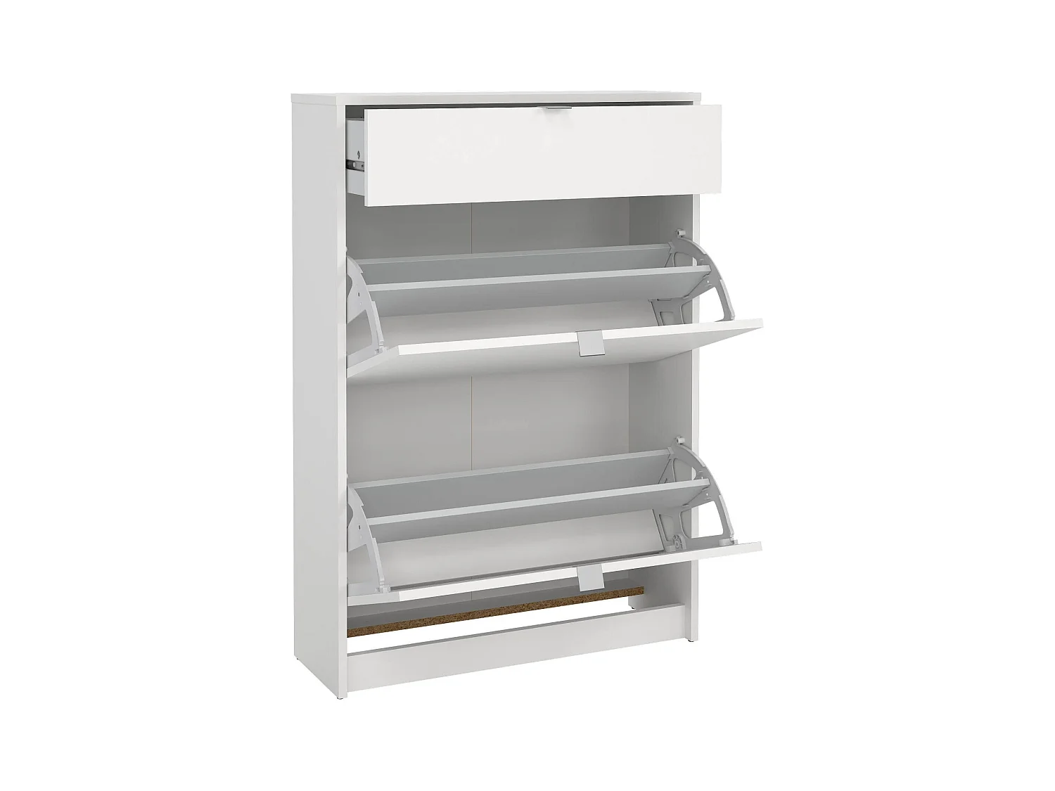 Shoebox Theophile, un tiroir, 24.05x70.3x101.25h cm Blanc, Meuble à chaussures