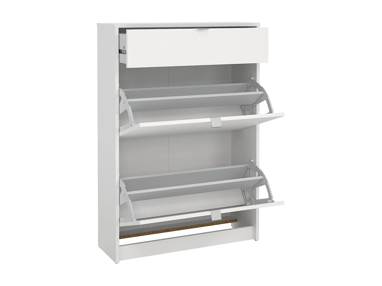 Shoebox Theophile, un tiroir, 24.05x70.3x101.25h cm Blanc, Meuble à chaussures