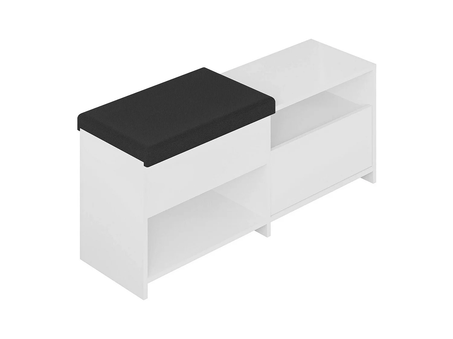 Étagère à chaussures Nuri, un niveau, 40.5x120.3x51h cm blanc, meuble à chaussures