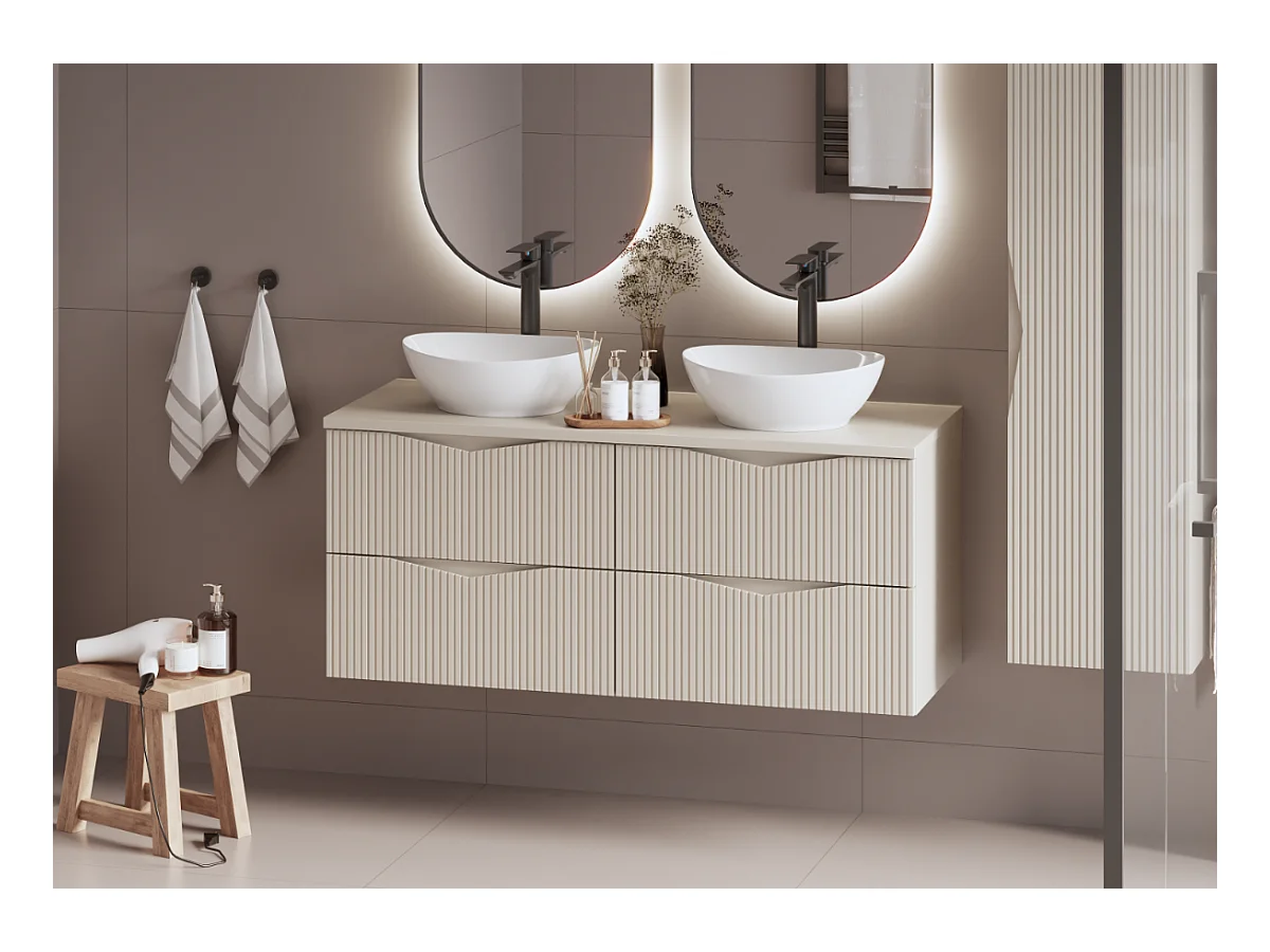 Meuble double vasque 120cm Tao Cachemire