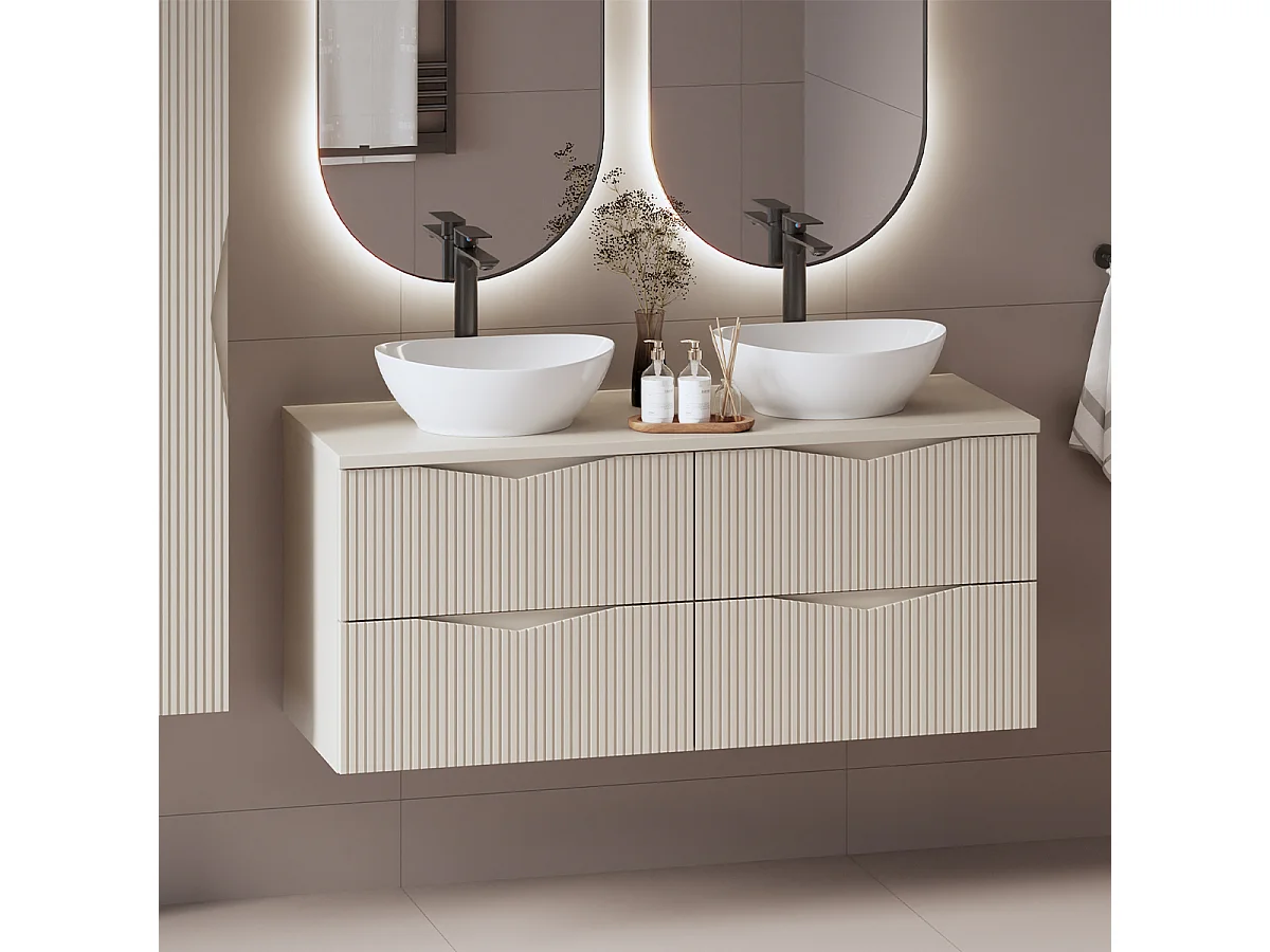 Tao Cachemire 120cm double washbasin unit