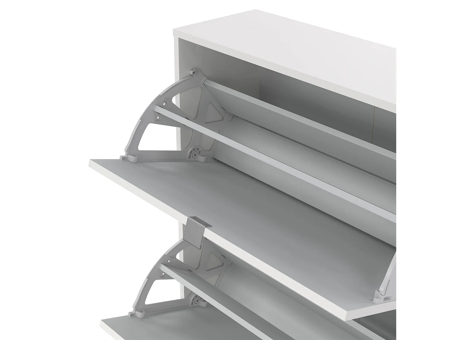 Schuhschrank Epidot, 24 Paare, 24,05x70,3x162h cm Weiß, Schuhschrank