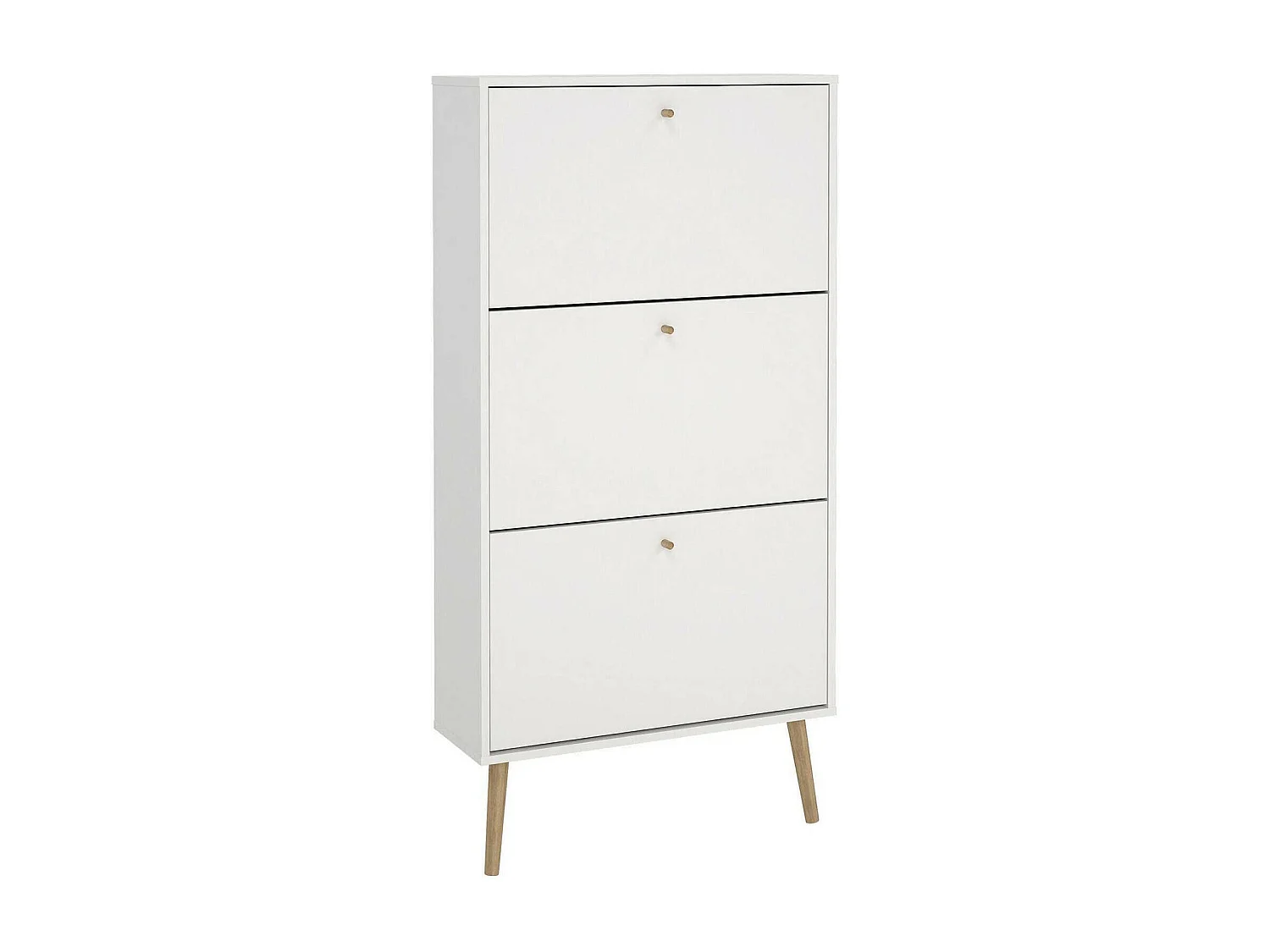 Meuble à chaussures Fung, 18 paires, 24.05x70.3x139.3h cm Blanc, Rangement à chaussures