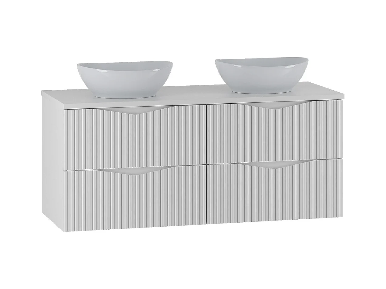 Meuble double vasque 120cm Tao Blanc