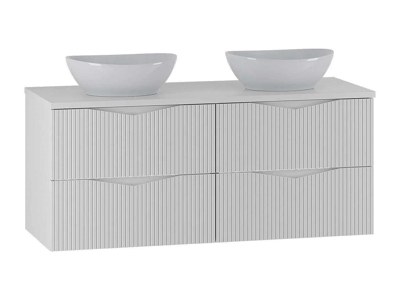 Meuble double vasque 120cm Tao Blanc