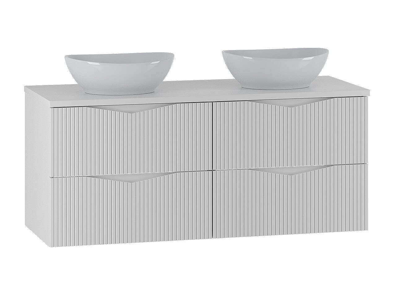 Meuble double vasque 120cm Tao Blanc