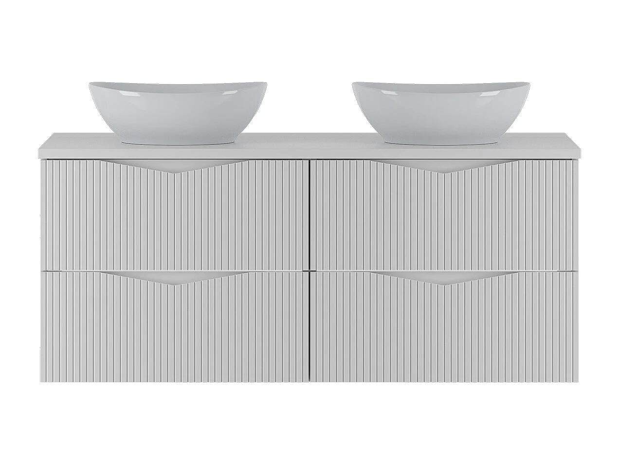 Meuble double vasque 120cm Tao Blanc