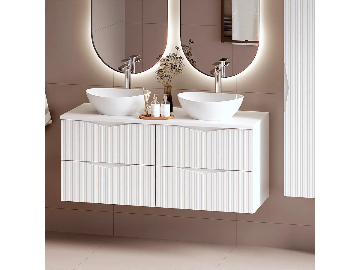Tao White 120 cm dobbelt håndvask