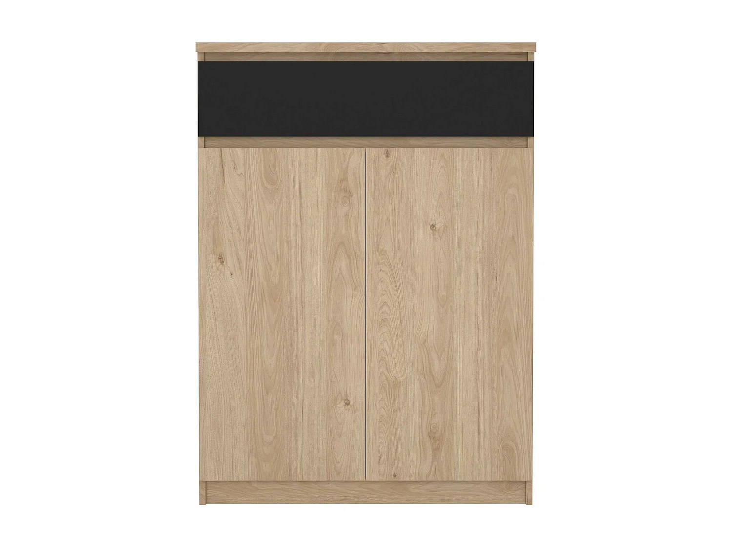 Dtravers schoenenrek, Schoenenkast, Multifunctionele entreekast, Schoenenkast, 80x40 h111 cm, Eiken en Zwart