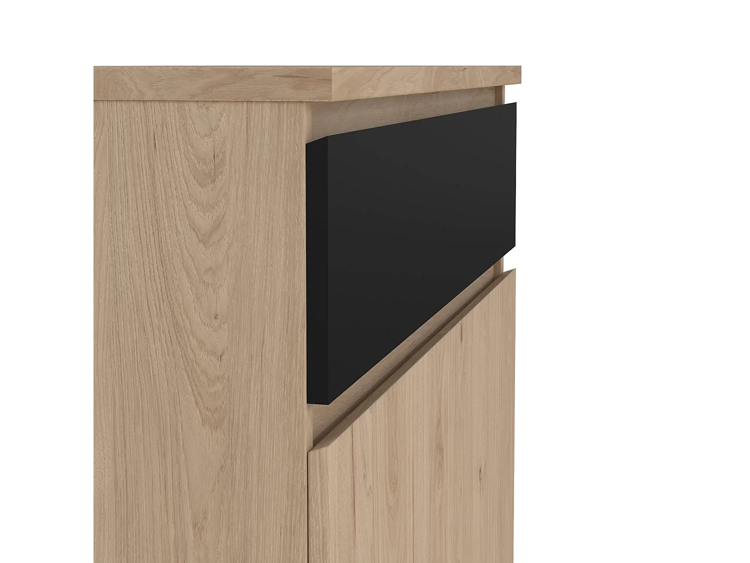 Meuble à Chaussures Angilops, un Tiroir, 40x80,4x111,3h cm Chêne Marron