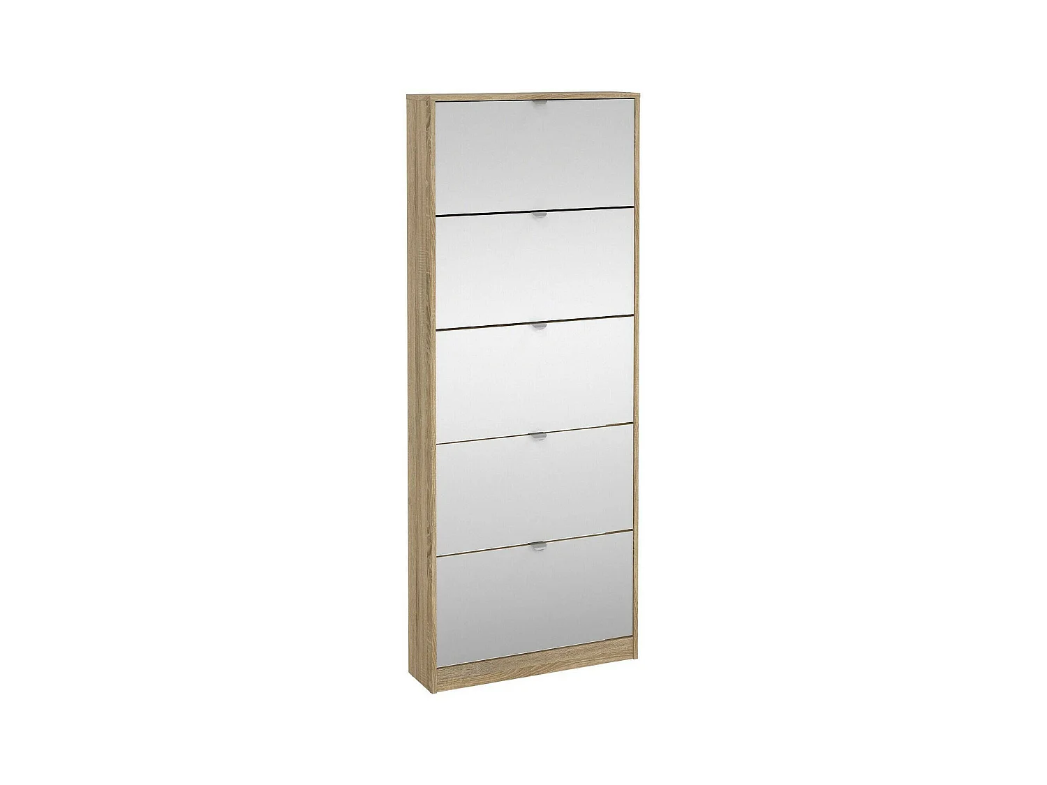 Shoeboard Angiolo, 15 Paires, 20,1x71,2x181,9h cm Chêne Marron, Meuble à Chaussures