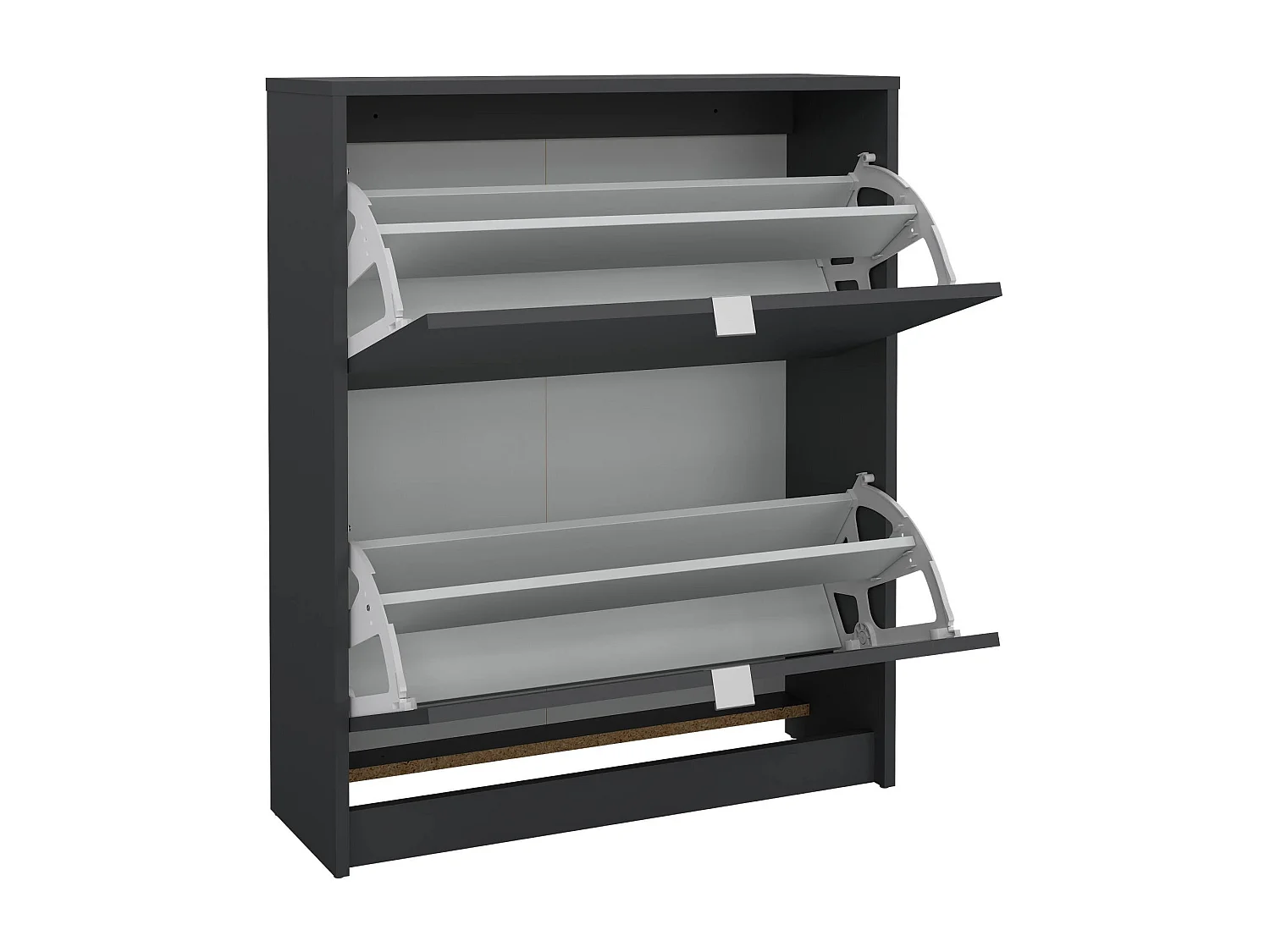 Meuble à Chaussures Larry, 12 Paires, 24,05x70,3x85,2h cm Gris, Rangement à Chaussures