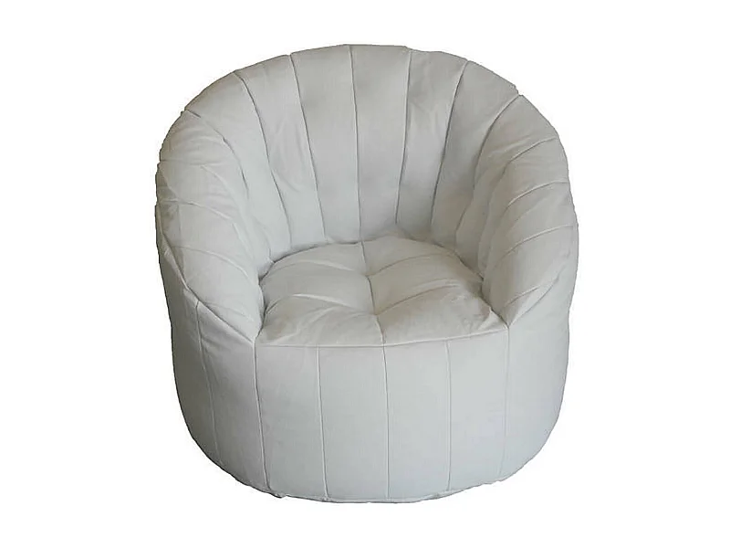 Poltrona Amenso, Assento almofadado, Sofá individual de sala, Cadeira com braços, Fabricado em Itália, 80x80 h80 cm, Branco