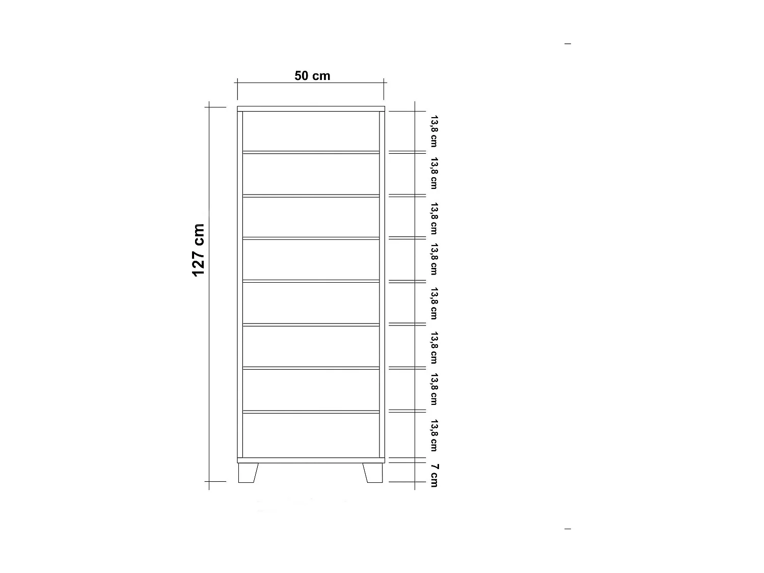Meuble à chaussures Kika, 16 paires, 38x50x127h cm Blanc, Rangement chaussures