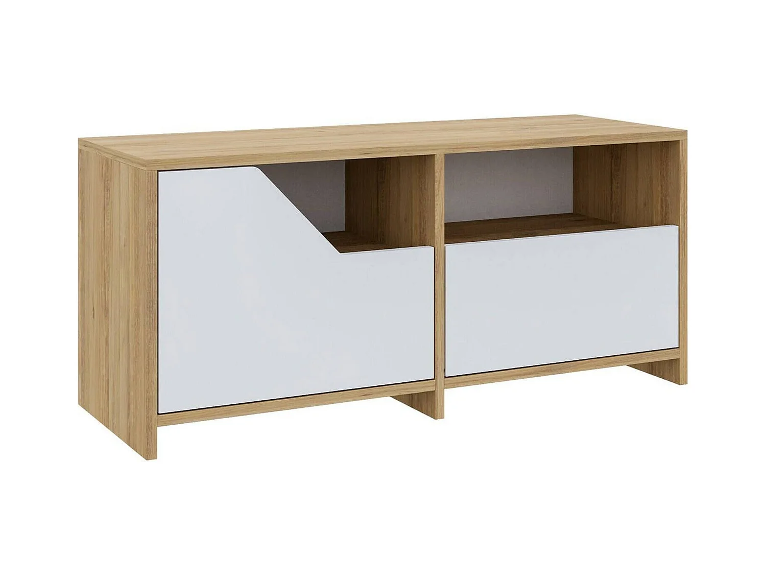 Shoe Rack Berto, 2 Étagères, 37x105x47h cm Chêne Marron, Meuble à Chaussures
