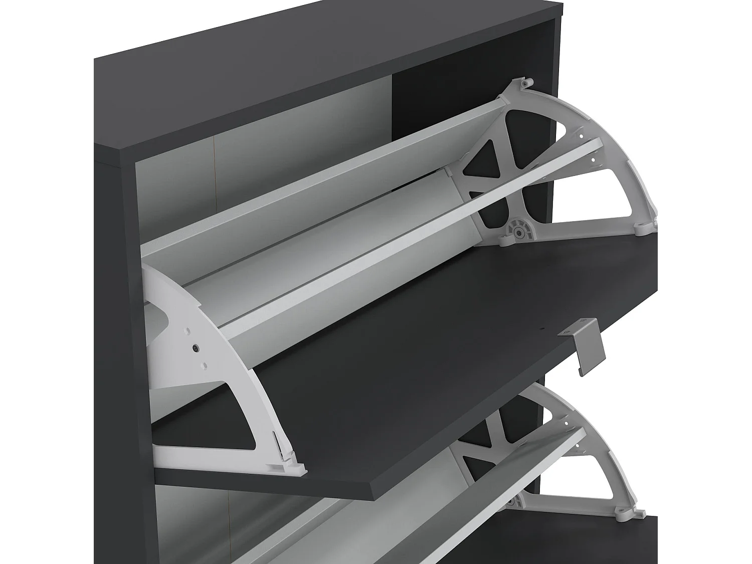 Dtresold schoenenrek, Schoenenkast, Multifunctionele entreekast, Schoenenkast, 70x24 h124 cm, Grijs