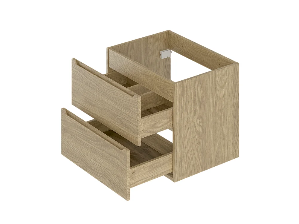 Ensemble pour salle de bain 140 cm Armoire Étagère Plan de travail Lavabo Chêne huilé Etna