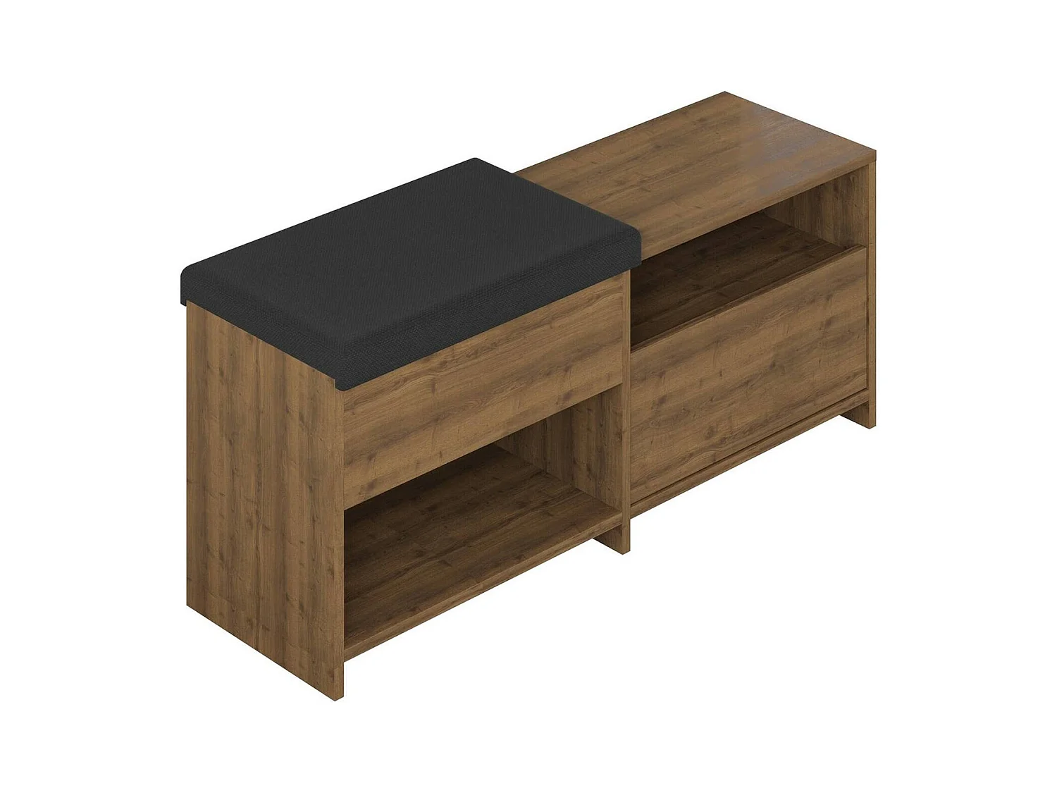 Meuble à chaussures Nuri, une étagère, 40,5x120,3x51h cm Chêne Marron, Armoire à chaussures