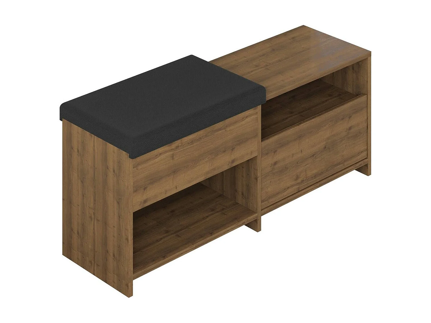 Meuble à chaussures Nuri, une étagère, 40,5x120,3x51h cm Chêne Marron, Armoire à chaussures