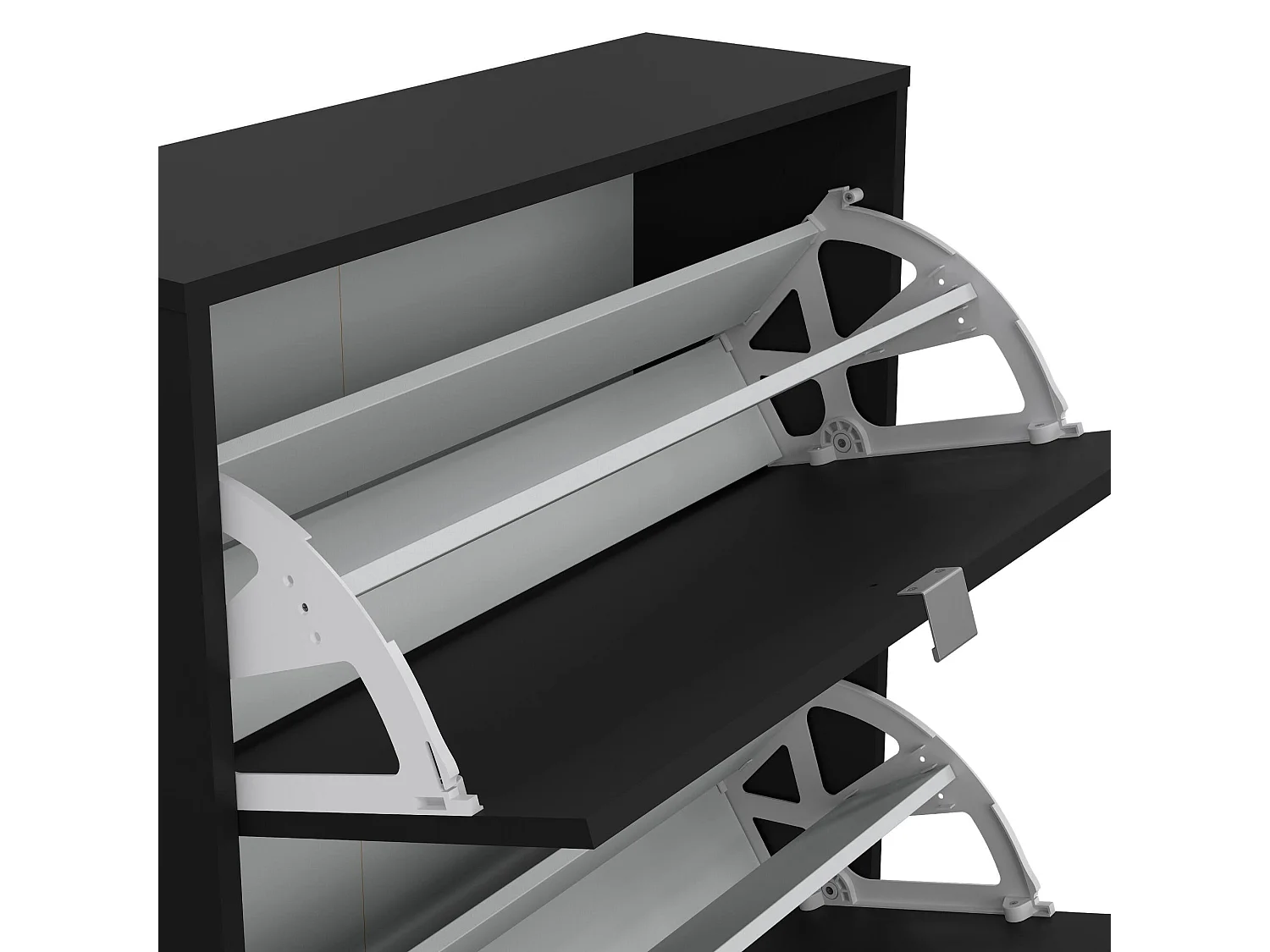 Système à chaussures Larry, 12 paires, 24,05x70,3x85,2h cm Noir, Meuble à chaussures