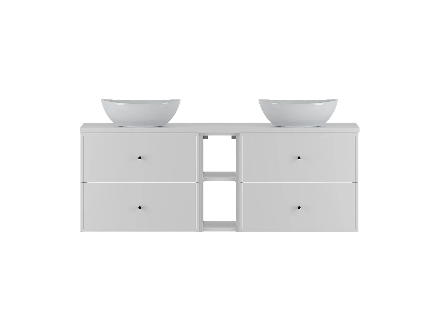 Ensemble de salle de bain blanc 140 cm Armoire Étagère Plan de travail Lavabo Marco