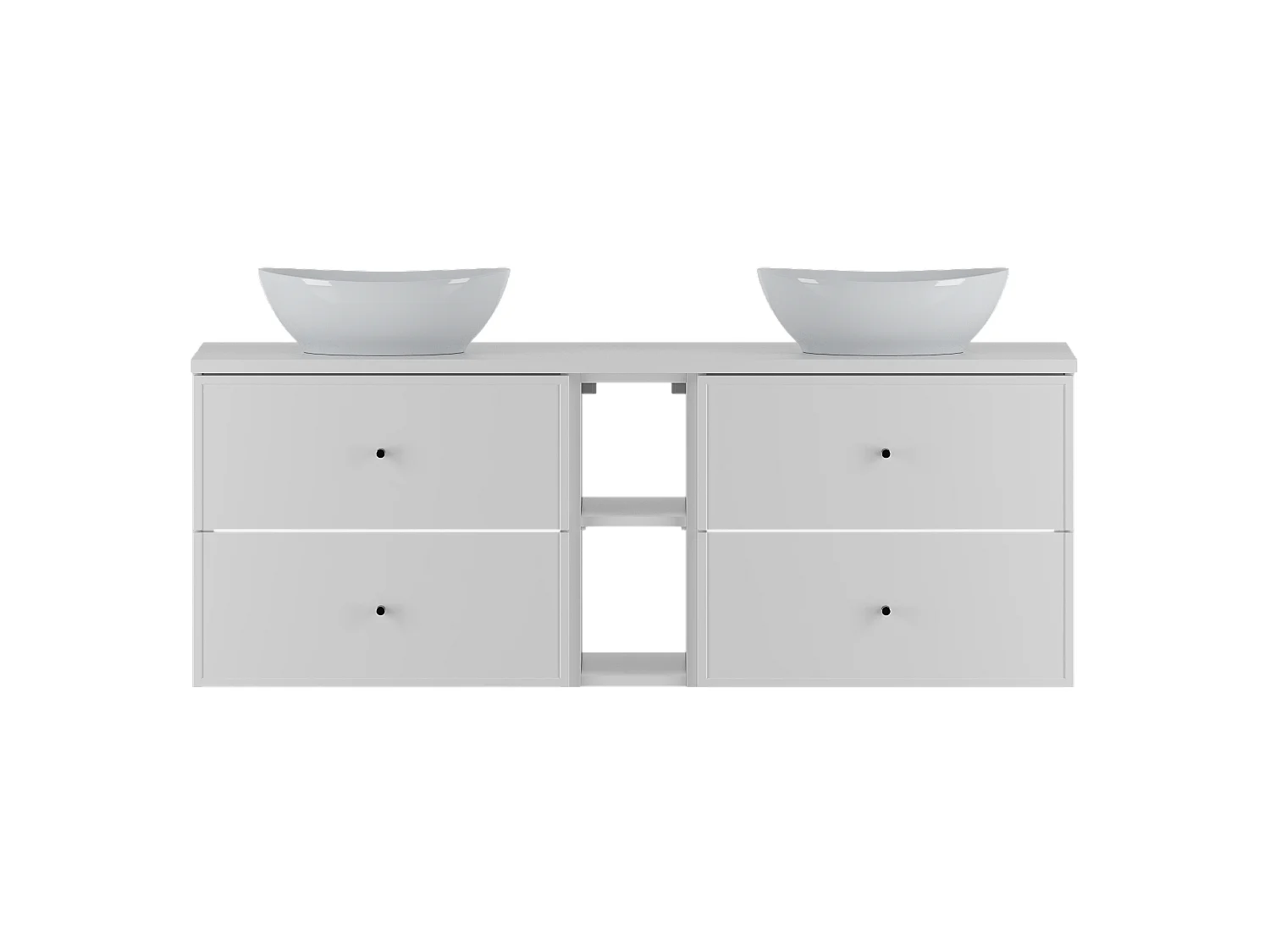 Ensemble de salle de bain blanc 140 cm Armoire Étagère Plan de travail Lavabo Marco