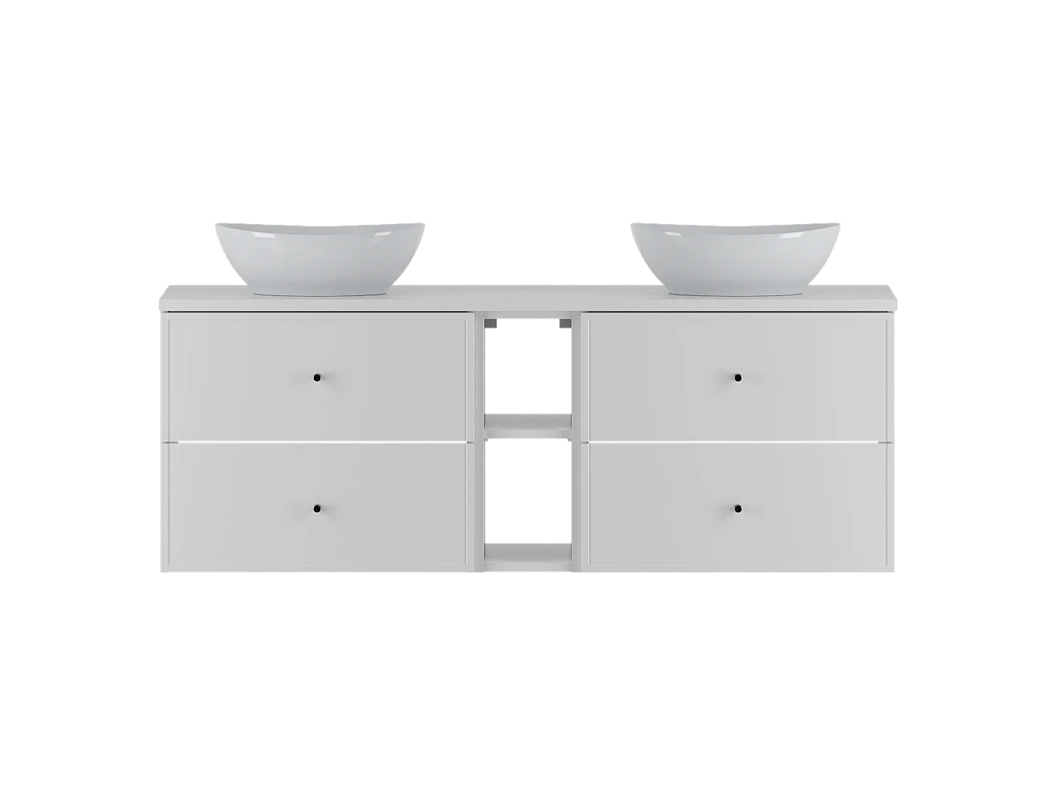 Ensemble de salle de bain blanc 140 cm Armoire Étagère Plan de travail Lavabo Marco