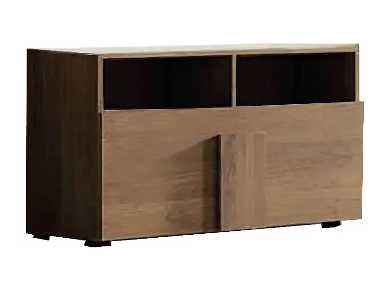Dvanvlee schoenenrek, Schoenenkast, Multifunctionele entreekast, Schoenenkast, Made in Italy, 91x35 h57 cm, Eikenhout