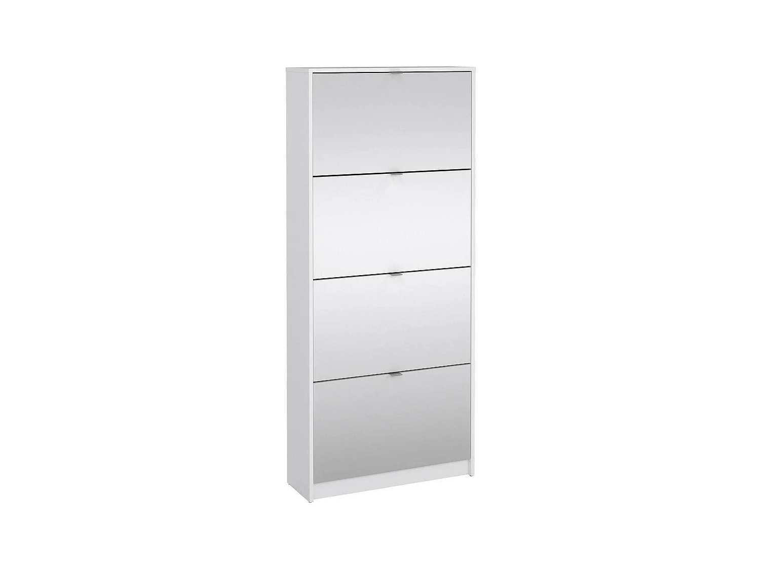 Meuble à chaussures Aepytus, 24 paires, 24.05x70.3x162h cm Blanc Brillant, Armoire à chaussures