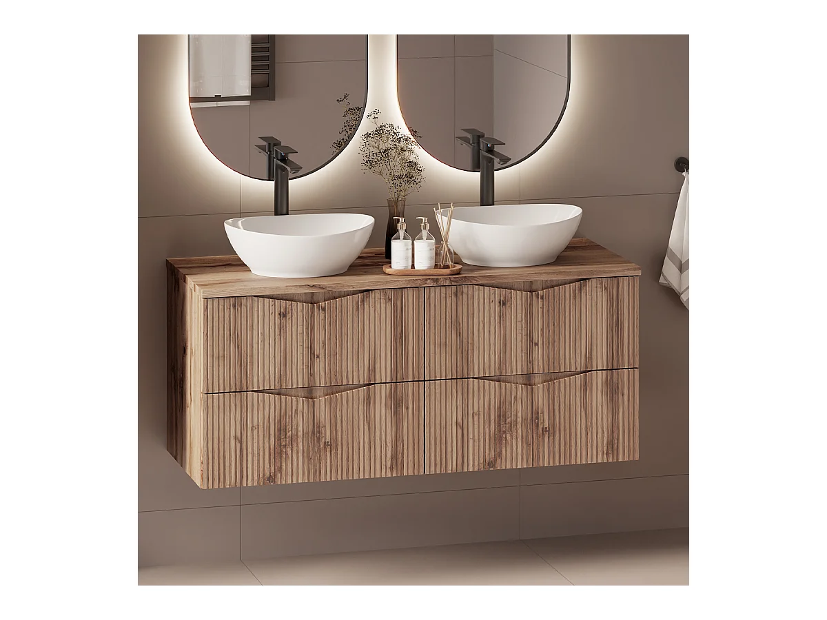 Meuble double vasque 120cm Tao Bois