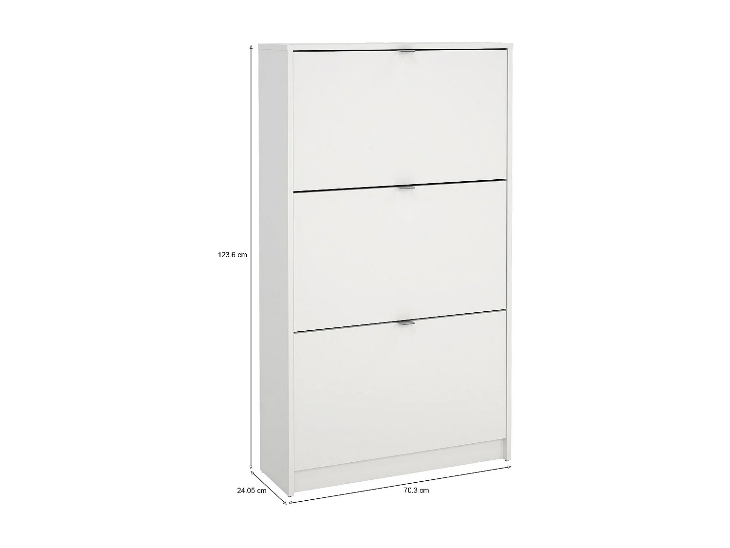 Étagère à chaussures Irina, 18 paires, 24.05x70.3x123.6h cm Blanc, Meuble à chaussures