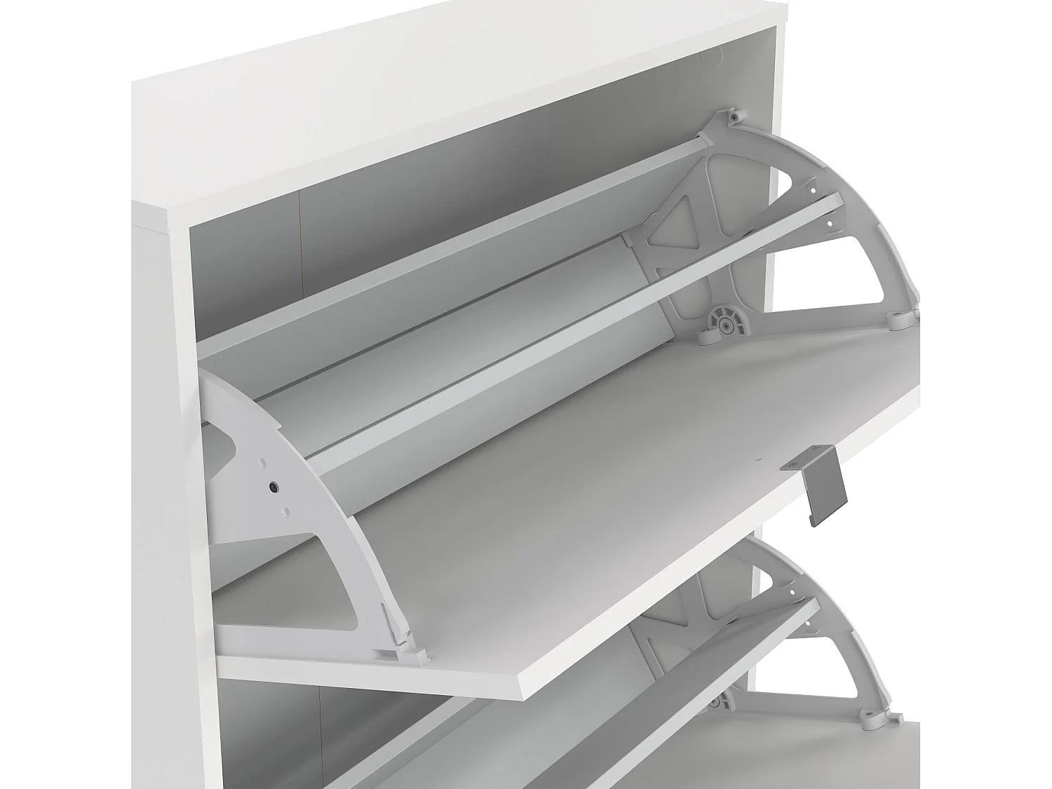 Schuhregal Irina, 18 Paar, 24,05x70,3x123,6h cm Weiß, Schuhschrank