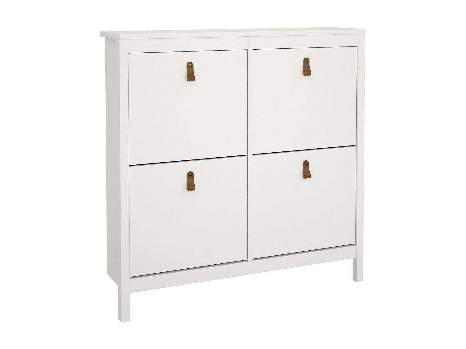 Scarpiera Actinidia, 16 Paia, 24.6x102.6x102.9h cm Bianco, Mobile Portascarpe