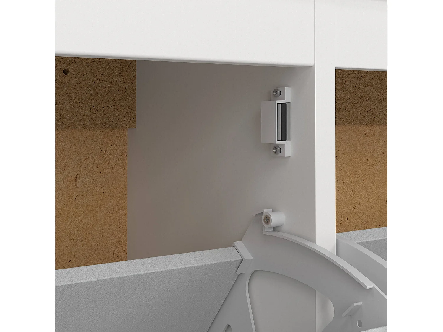 Meuble à chaussures Actinidia, 16 paires, 24,6x102,6x102,9h cm Blanc, Rangement