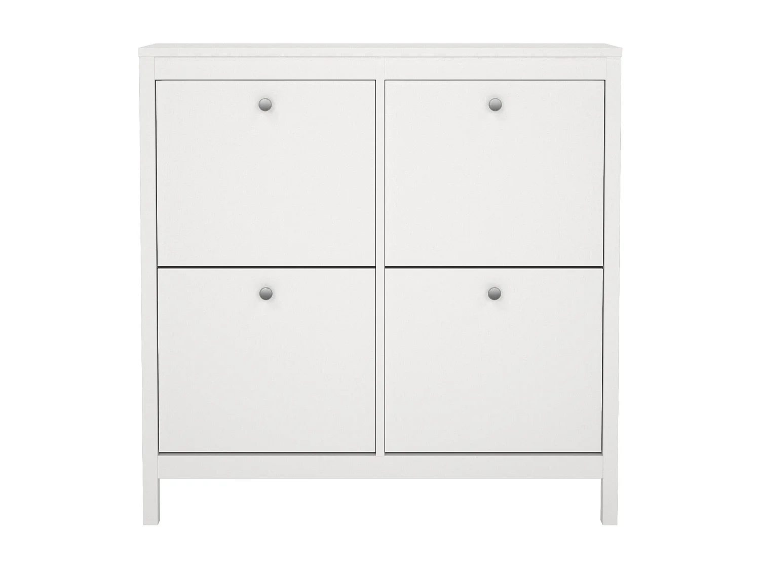 Meuble à chaussures Actinidia, 16 paires, 24,6x102,6x102,9h cm Blanc, Rangement