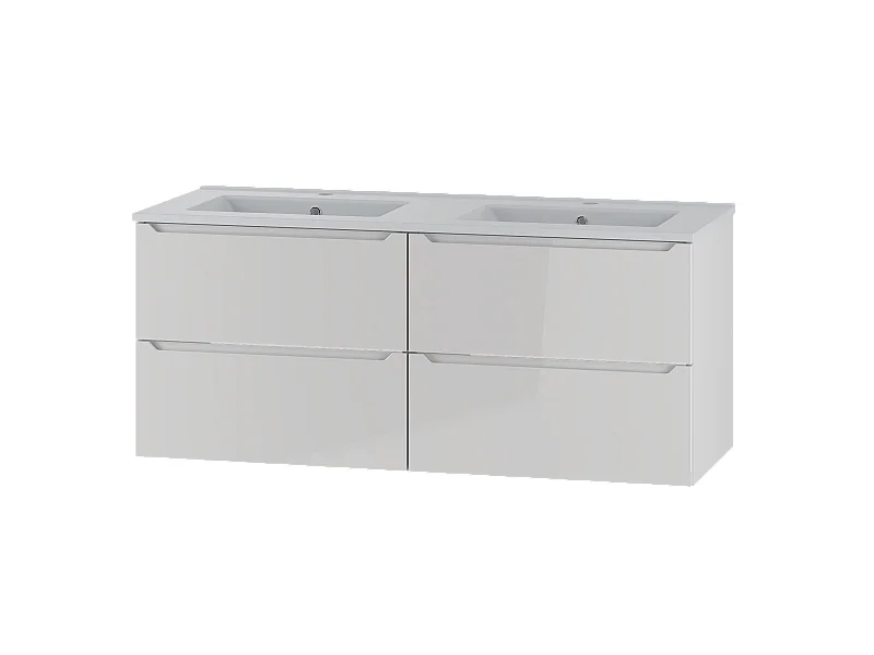 Witte badkamerset 120 cm Kast met wastafel Etna