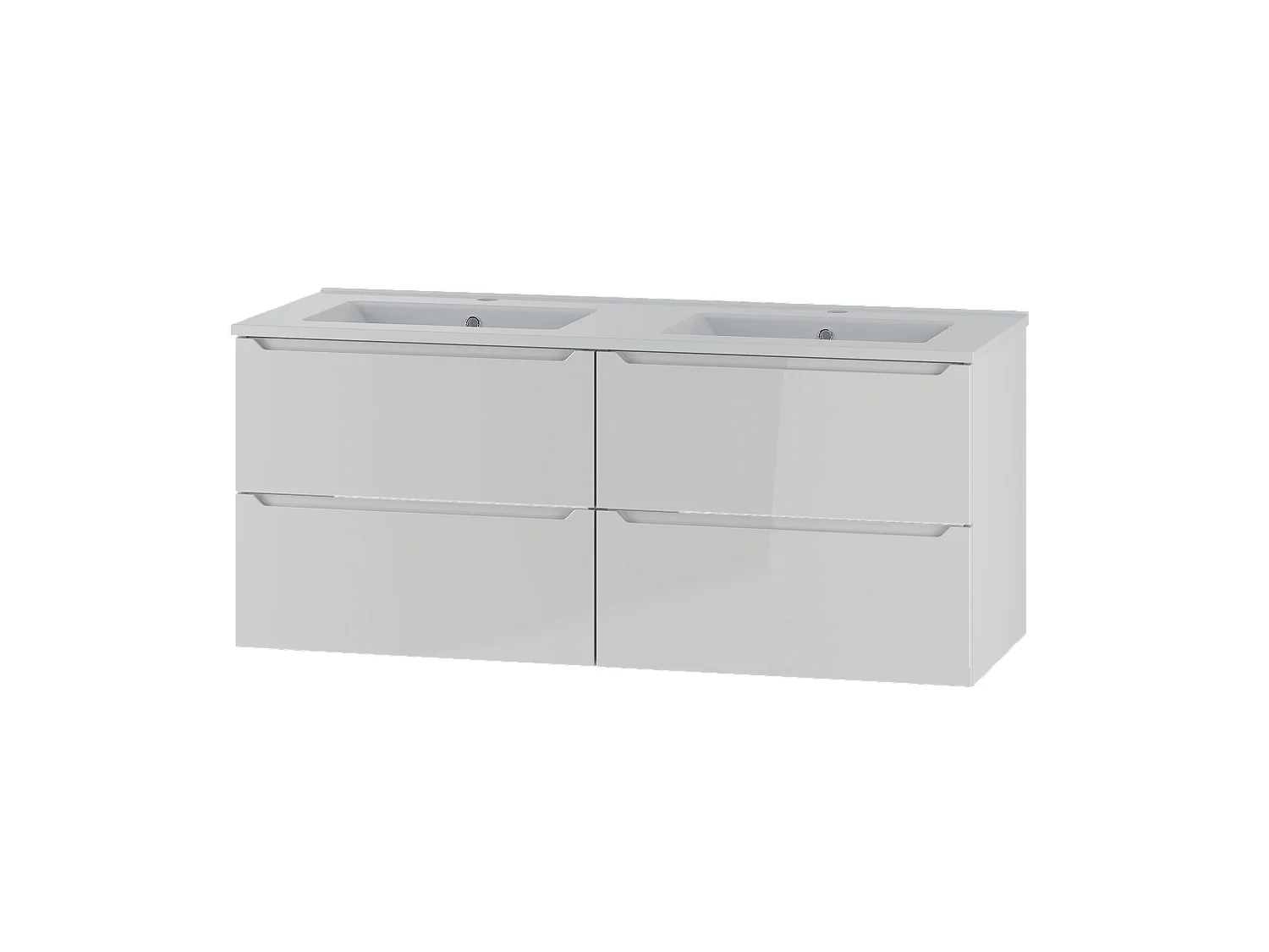 Ensemble de salle de bain blanc 120 cm Meuble avec lavabo Etna